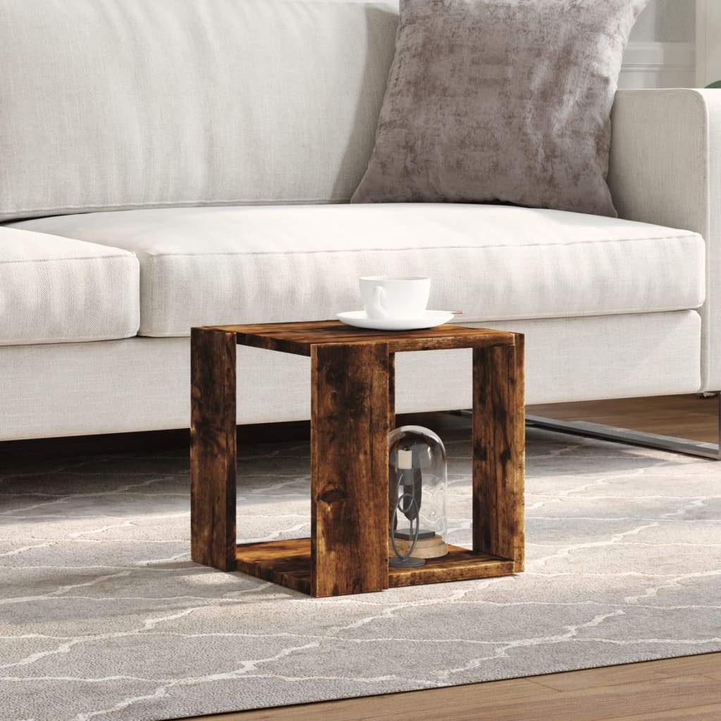 Coffee Table Smoked Oak 32x32x30 cm Engineered Wood