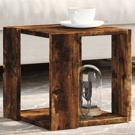 Coffee Table Smoked Oak 32x32x30 cm Engineered Wood