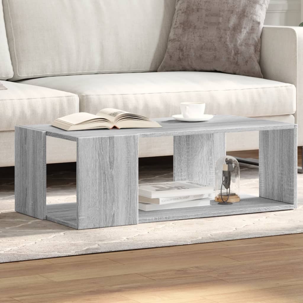 Coffee Table Grey Sonoma 89.5x48x30 cm Engineered Wood