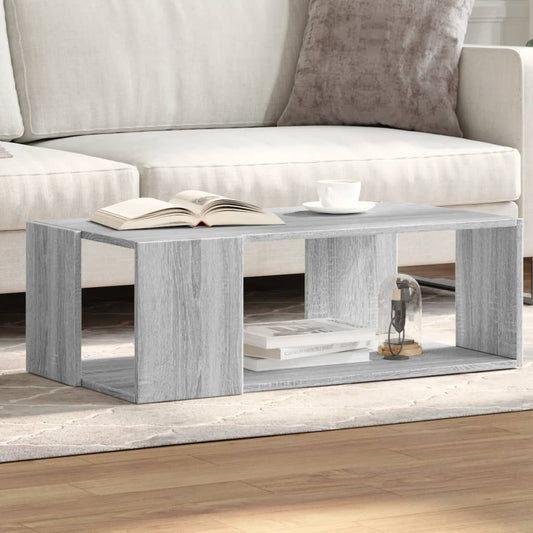 Coffee Table Grey Sonoma 89.5x48x30 cm Engineered Wood
