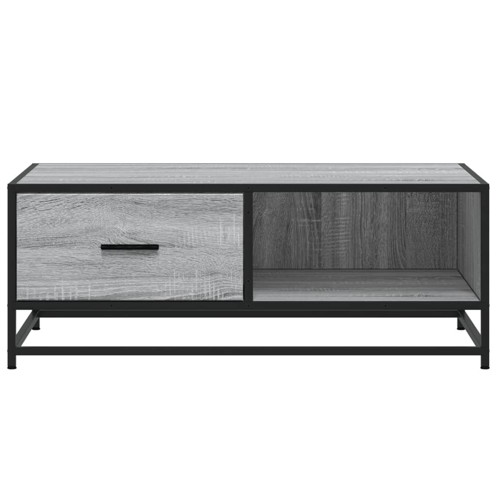 Coffee Table Grey Sonoma 90x57x35 cm Engineered Wood and Metal
