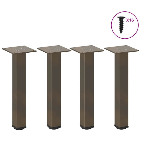Coffee Table Legs 4 pcs Natural Steel 30-32 cm Steel