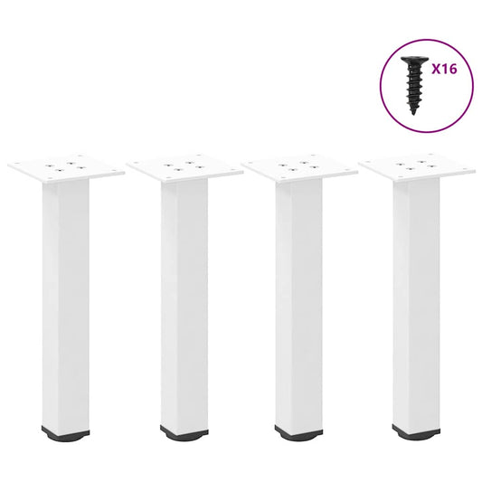 Coffee Table Legs 4 pcs White 42-44 cm Steel