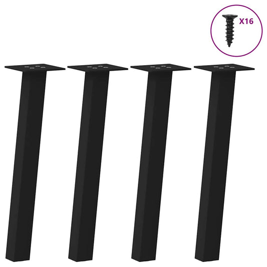 Coffee Table Legs 4 pcs Black 42 cm Steel