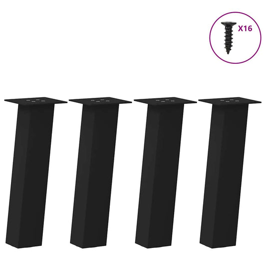 Coffee Table Legs 4 pcs Black 30 cm Steel