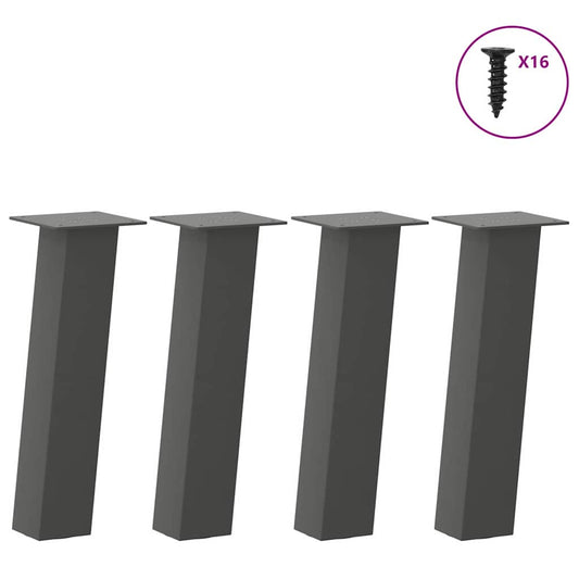 Coffee Table Legs 4 pcs Anthracite 42 cm Steel
