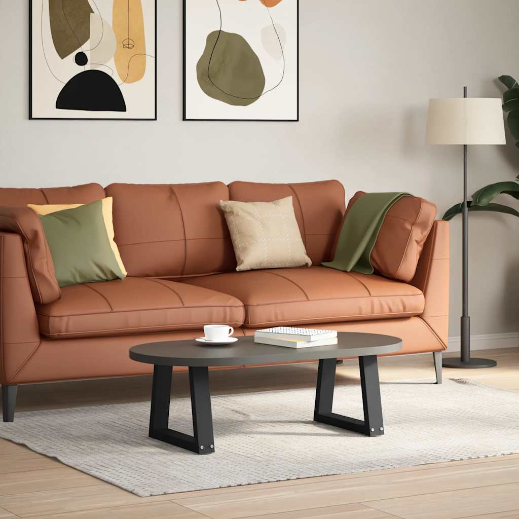 Coffee Table Legs V-Shape 2 pcs Black 30x(30-31.3) cm Steel
