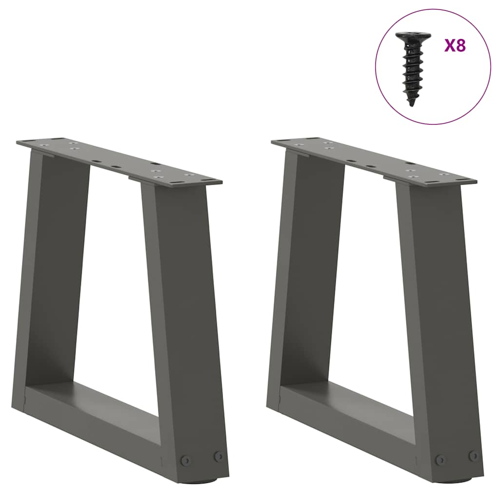 Coffee Table Legs V-Shape 2 pcs Anthracite 30x(30-31.3) cm Steel
