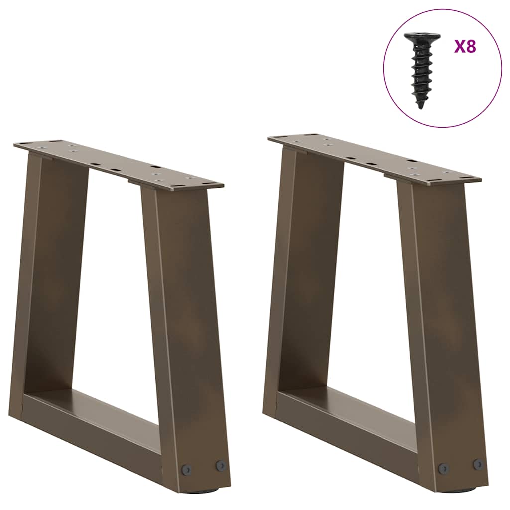 Coffee Table Legs V-Shape 2 pcs Natural Steel 30x(30-31.3) cm Steel