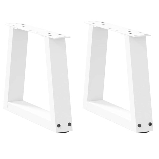 Coffee Table Legs V-Shape 2 pcs White 40x(30-31.3) cm Steel
