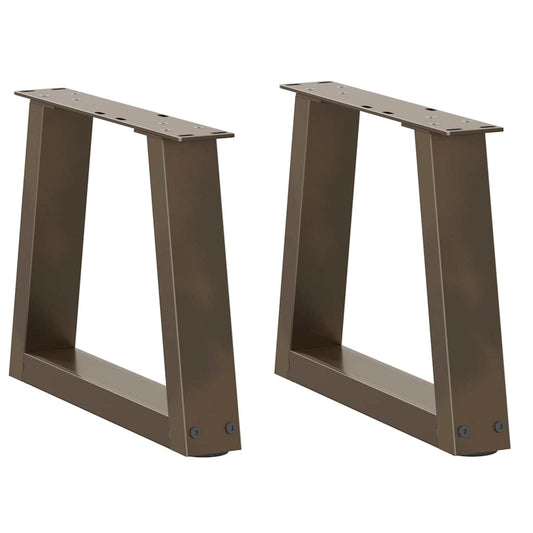 Coffee Table Legs V-Shape 2 pcs Natural Steel 40x(30-31.3) cm Steel
