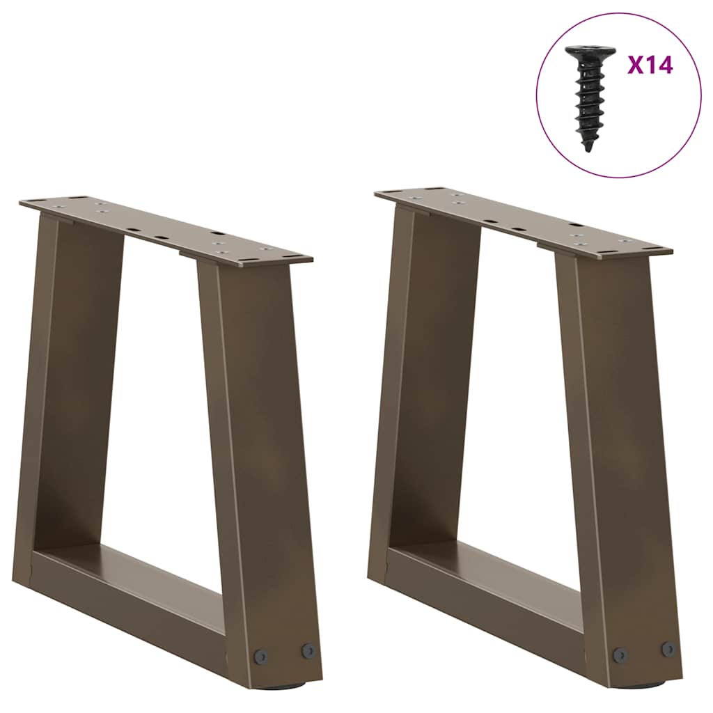 Coffee Table Legs V-Shape 2 pcs Natural Steel 40x(30-31.3) cm Steel