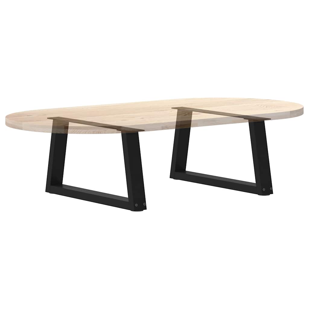 Coffee Table Legs V-Shape 2 pcs Black 50x(30-31.3) cm Steel