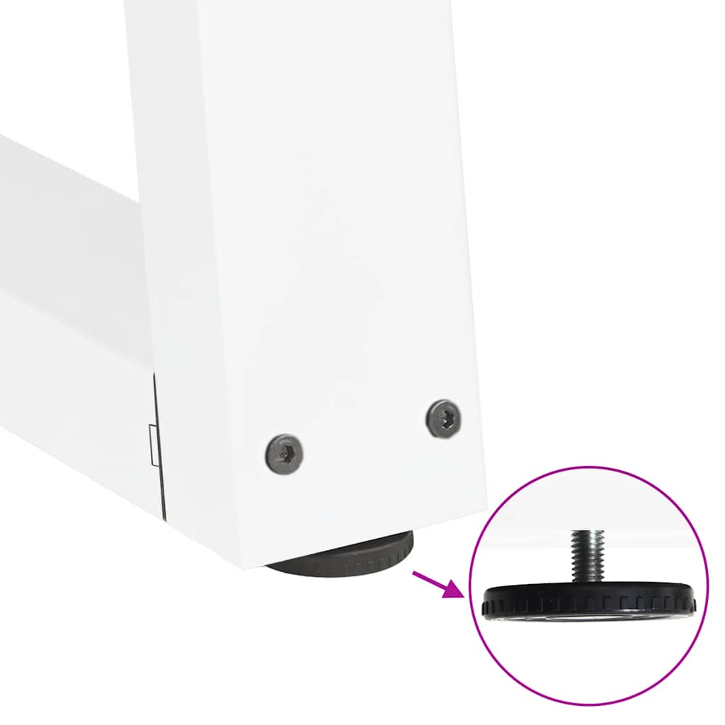 Coffee Table Legs V-Shape 2 pcs White 50x(30-31.3) cm Steel