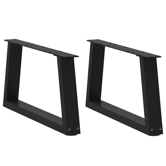 Coffee Table Legs V-Shape 2 pcs Black 60x(30-31.3) cm Steel