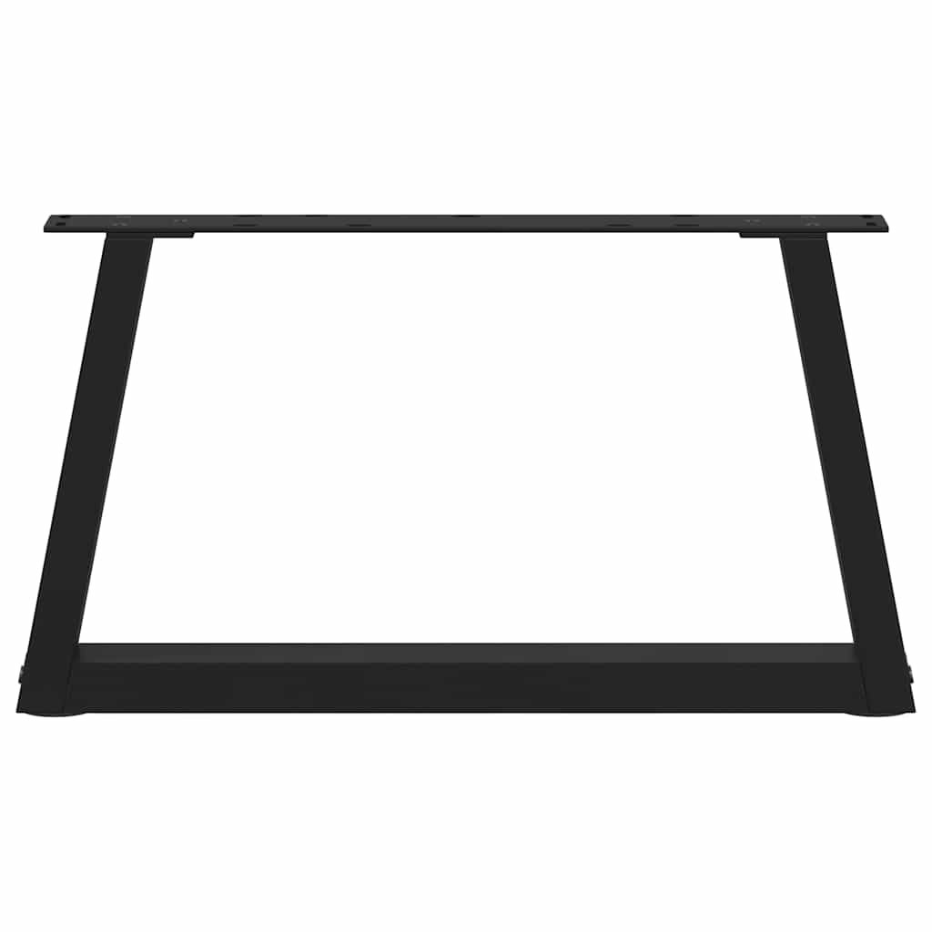 Coffee Table Legs V-Shape 2 pcs Black 60x(30-31.3) cm Steel