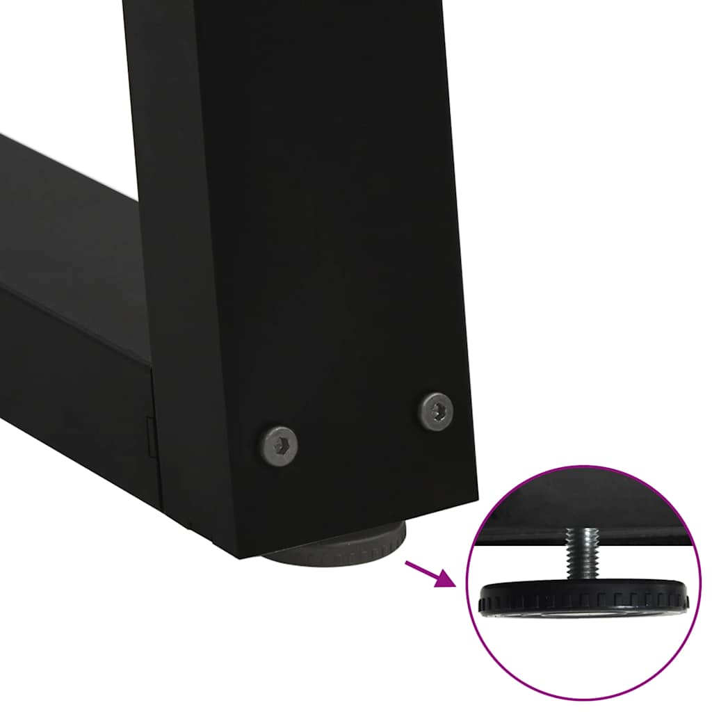 Coffee Table Legs V-Shape 2 pcs Black 60x(30-31.3) cm Steel