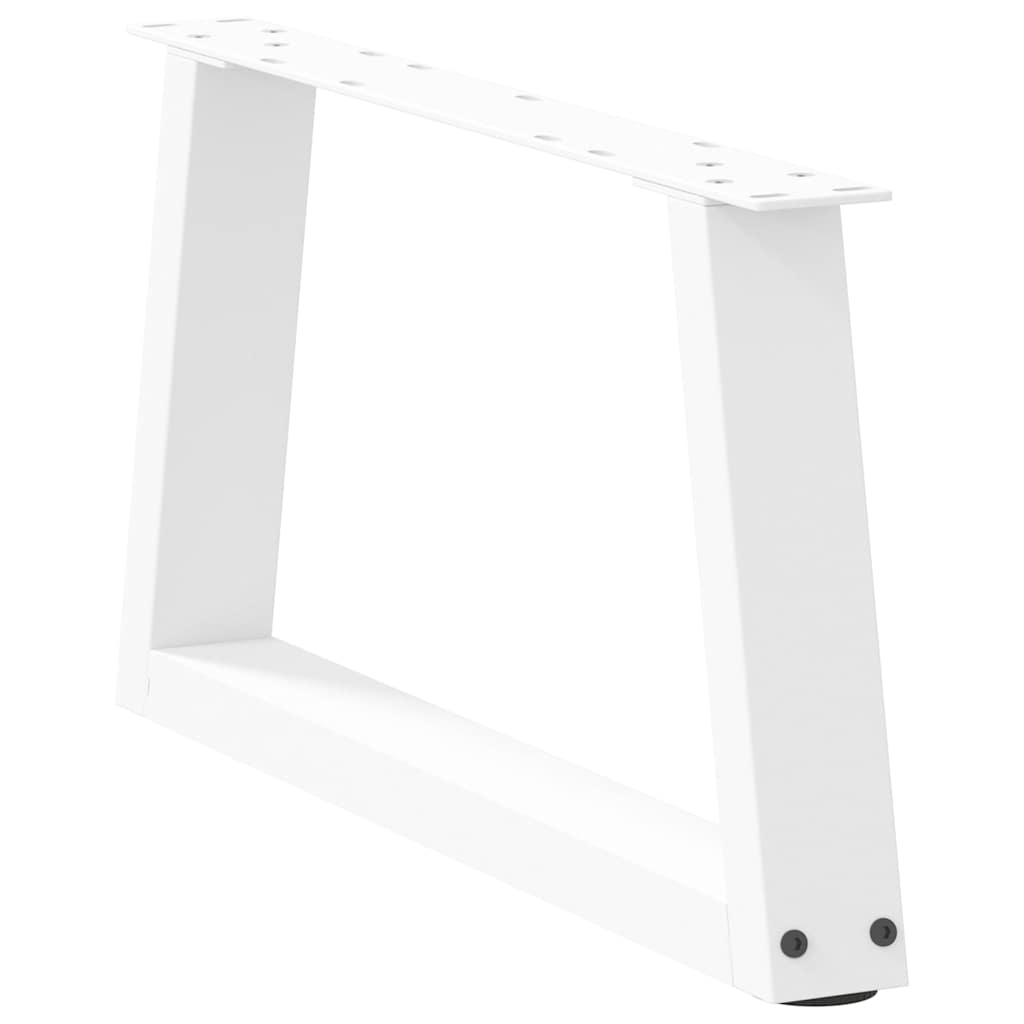 Coffee Table Legs V-Shape 2 pcs White 60x(30-31.3) cm Steel