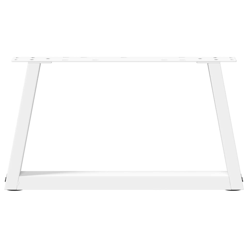 Coffee Table Legs V-Shape 2 pcs White 60x(30-31.3) cm Steel