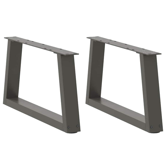 Coffee Table Legs V-Shape 2 pcs Anthracite 60x(30-31.3) cm Steel