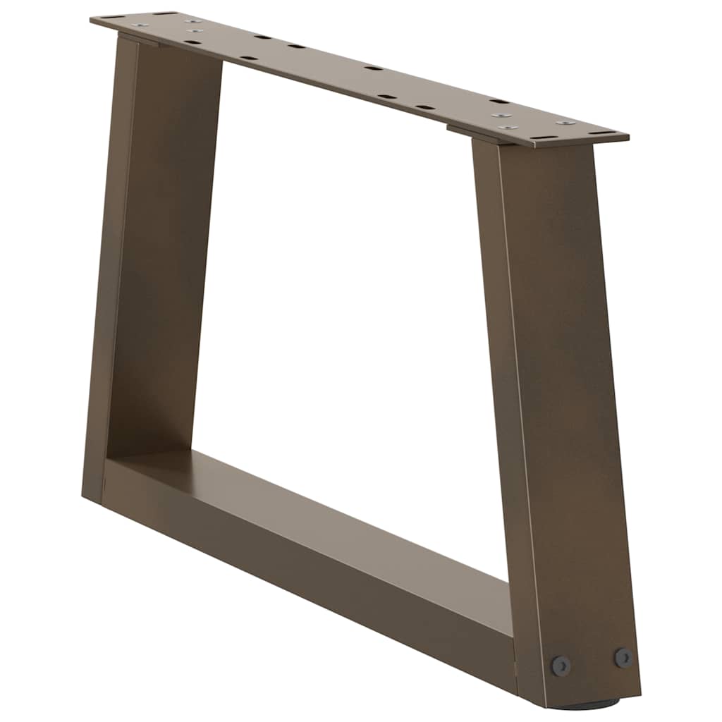 Coffee Table Legs V-Shape 2 pcs Natural Steel 60x(30-31.3) cm Steel
