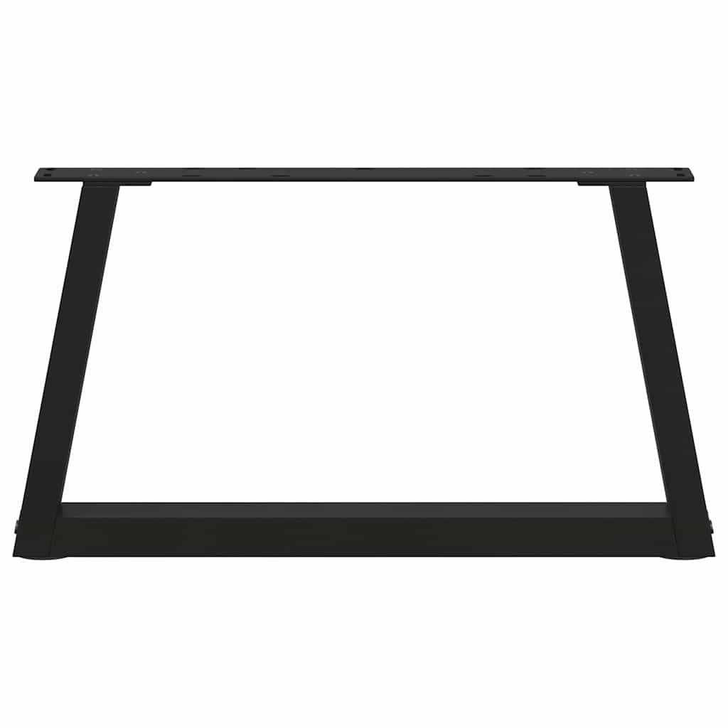 Coffee Table Legs V-Shape 2 pcs Black 70x(30-31.3) cm Steel