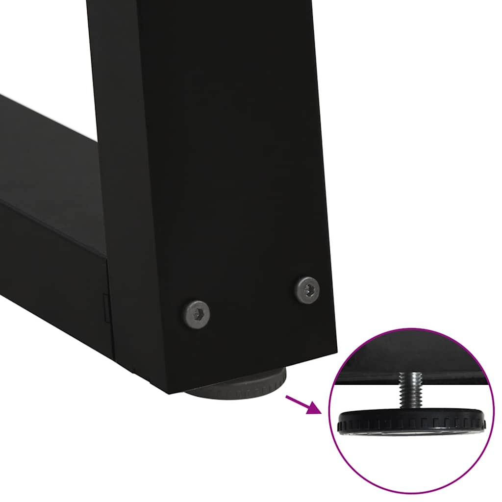 Coffee Table Legs V-Shape 2 pcs Black 70x(30-31.3) cm Steel