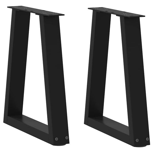 Coffee Table Legs V-Shape 2 pcs Black 28x(42-43.3) cm Steel