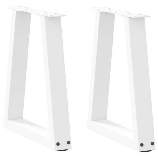 Coffee Table Legs V-Shape 2 pcs White 28x(42-43.3) cm Steel