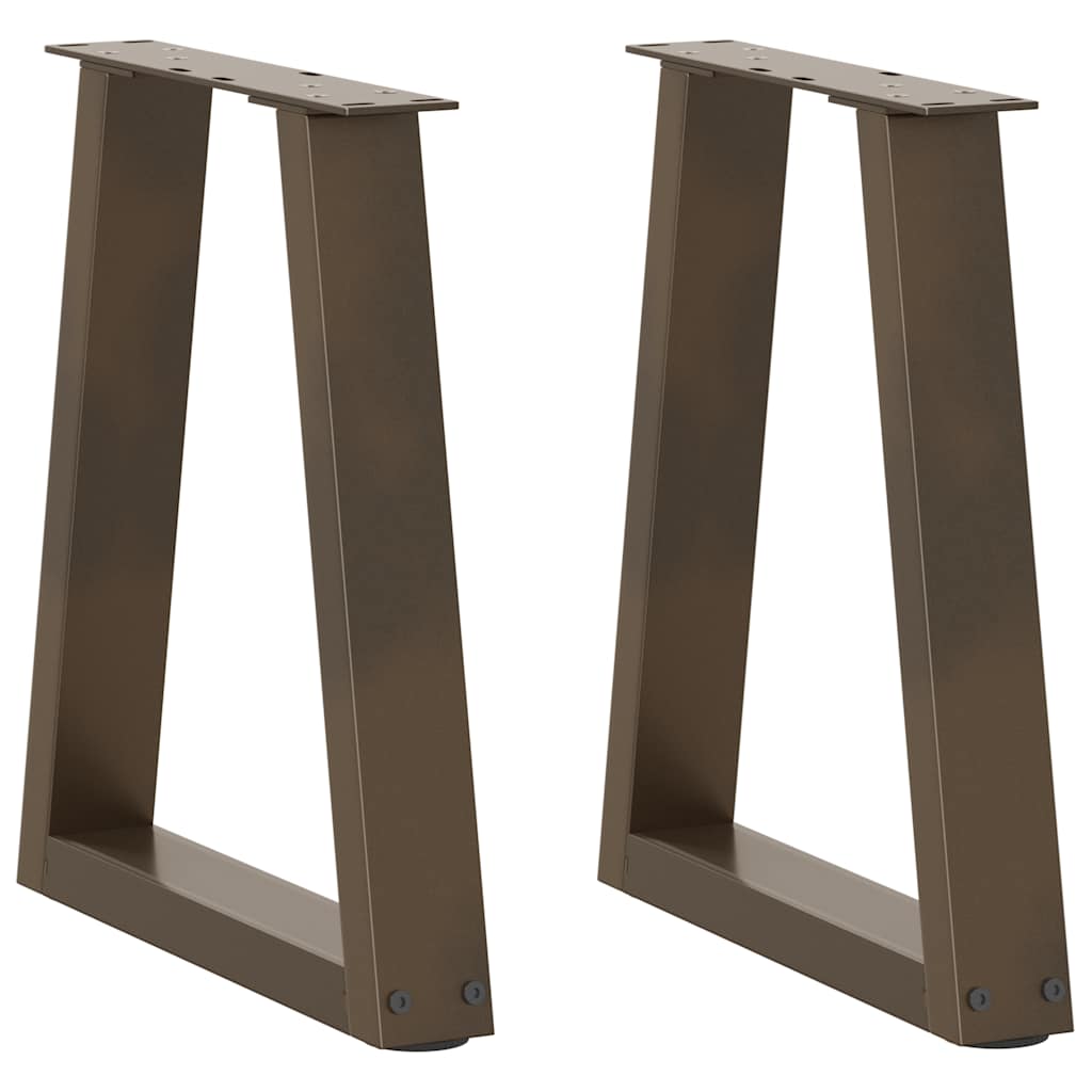 Coffee Table Legs V-Shape 2 pcs Natural Steel 28x(42-43.3) cm Steel