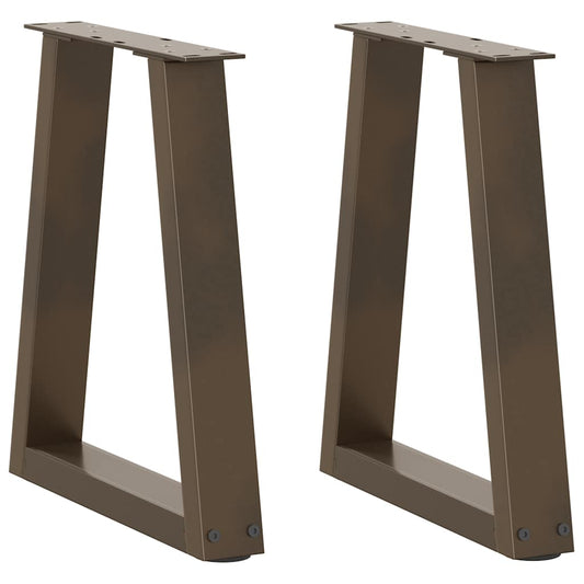 Coffee Table Legs V-Shape 2 pcs Natural Steel 28x(42-43.3) cm Steel
