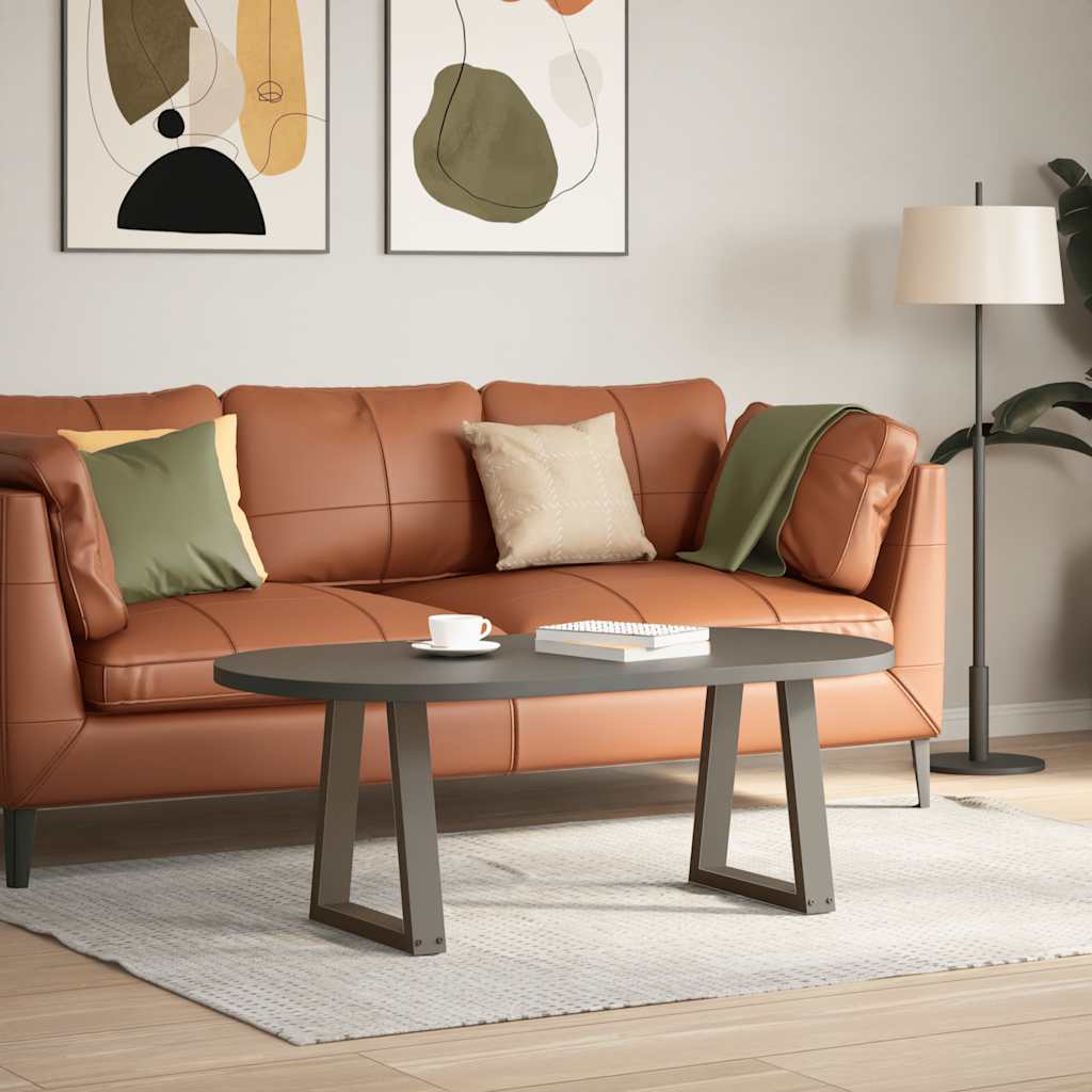 Coffee Table Legs V-Shape 2 pcs Natural Steel 28x(42-43.3) cm Steel