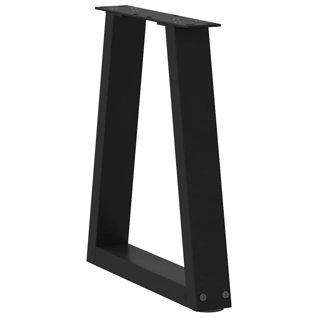 Coffee Table Legs V-Shape 2 pcs Black 38x(42-43.3) cm Steel