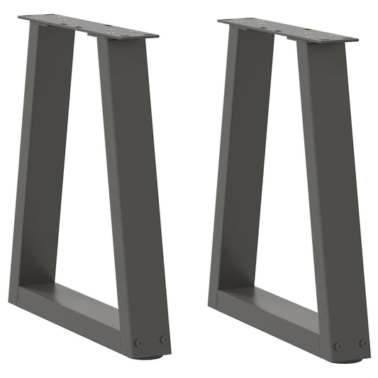 Coffee Table Legs V-Shape 2 pcs Anthracite 38x(42-43.3) cm Steel
