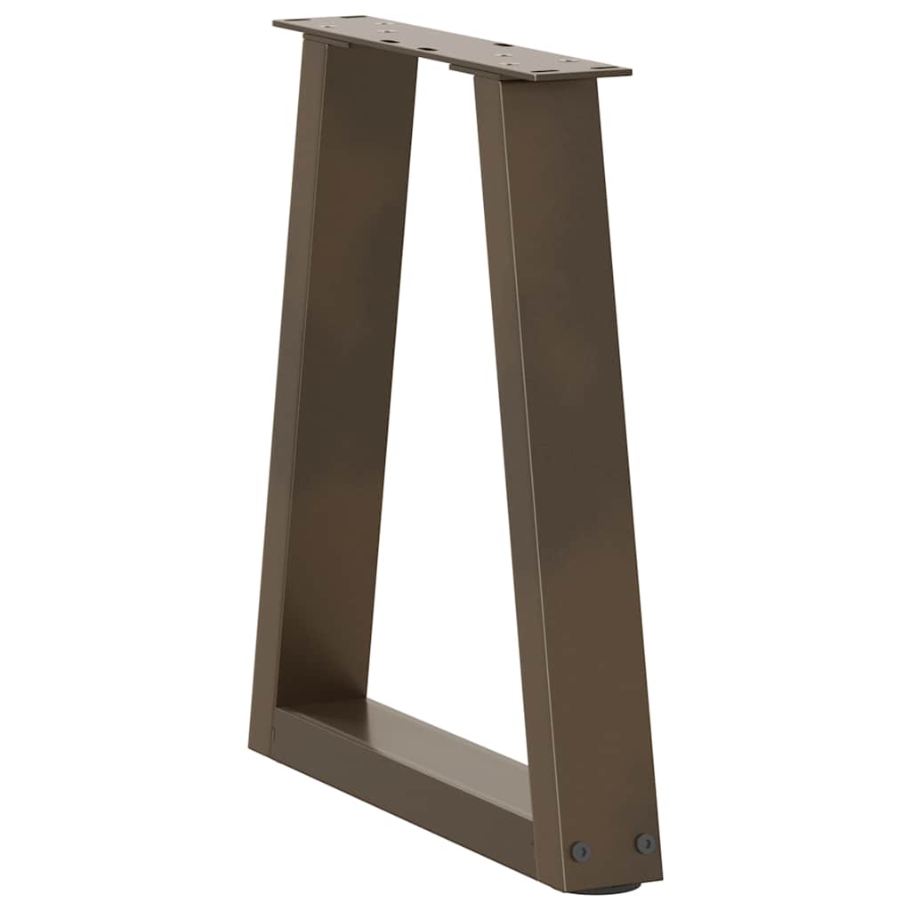 Coffee Table Legs V-Shape 2 pcs Natural Steel 38x(42-43.3) cm Steel