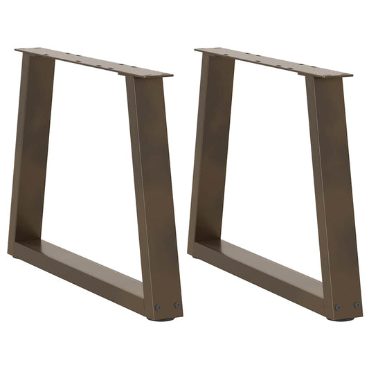 Coffee Table Legs V-Shape 2 pcs Natural Steel 50x(42-43.3) cm Steel