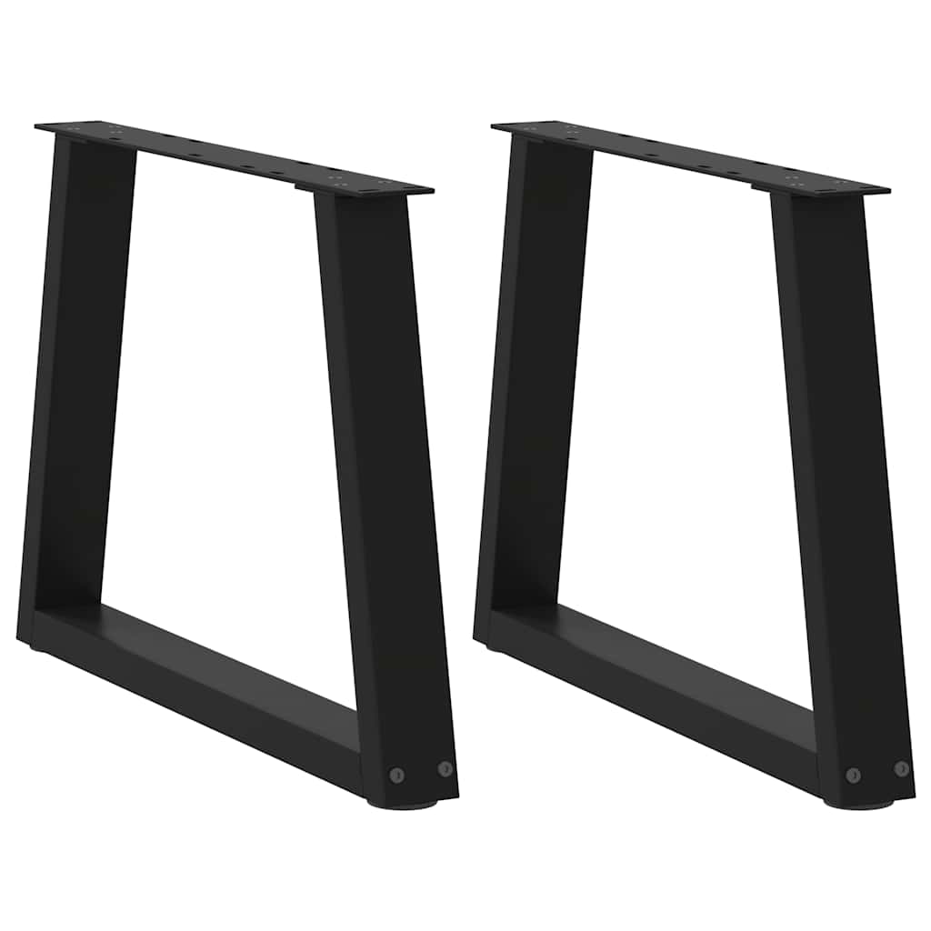 Coffee Table Legs V-Shape 2 pcs Black 60x(42-43.3) cm Steel