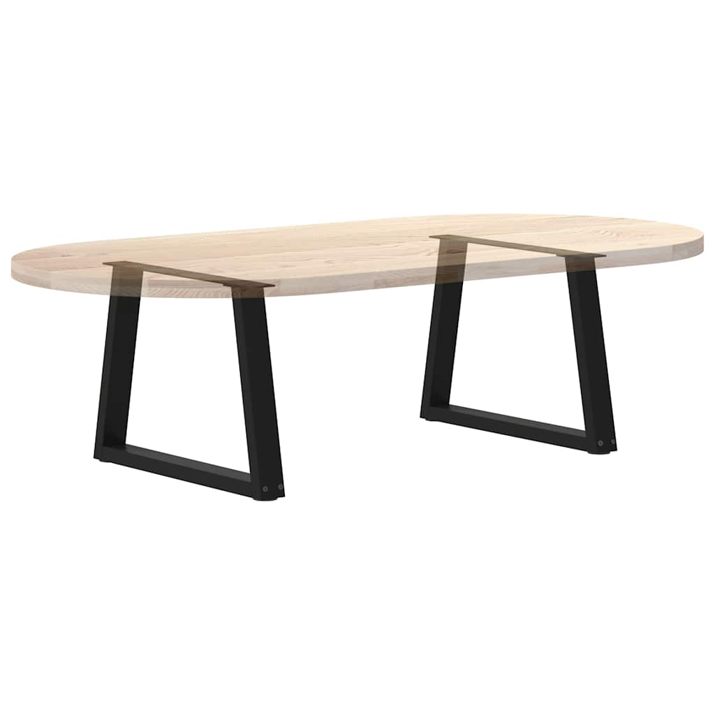 Coffee Table Legs V-Shape 2 pcs Black 60x(42-43.3) cm Steel