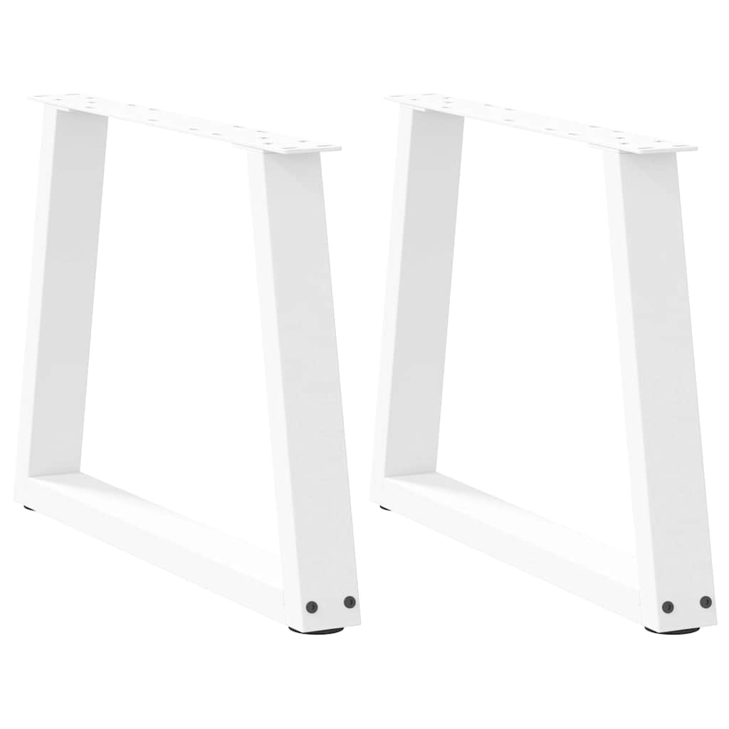 Coffee Table Legs V-Shape 2 pcs White 60x(42-43.3) cm Steel