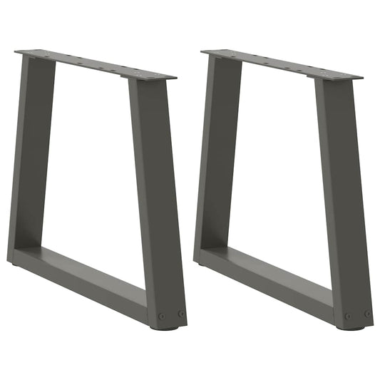 Coffee Table Legs V-Shape 2 pcs Anthracite 60x(42-43.3) cm Steel