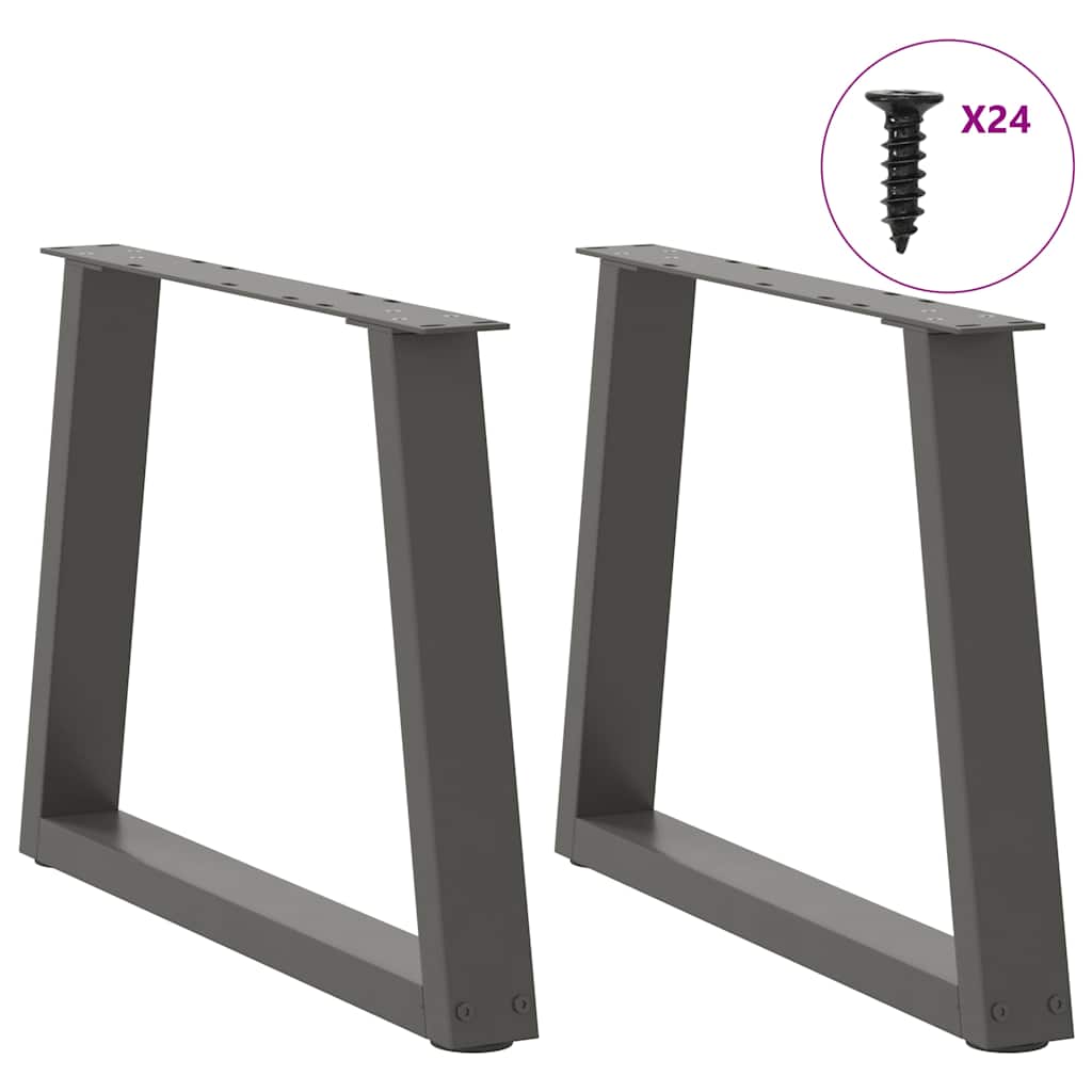Coffee Table Legs V-Shape 2 pcs Anthracite 60x(42-43.3) cm Steel