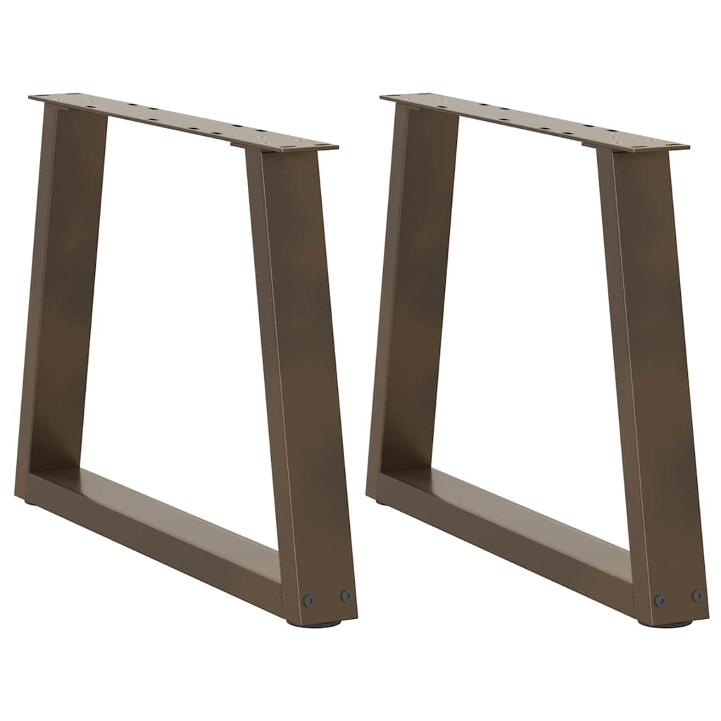 Coffee Table Legs V-Shape 2 pcs Natural Steel 60x(42-43.3) cm Steel