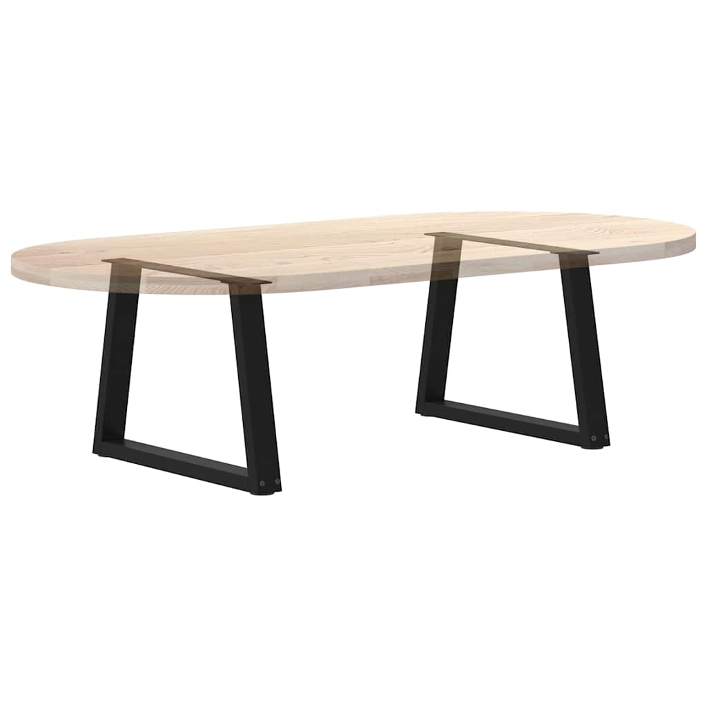 Coffee Table Legs V-Shape 2 pcs Black 70x(42-43.3) cm Steel