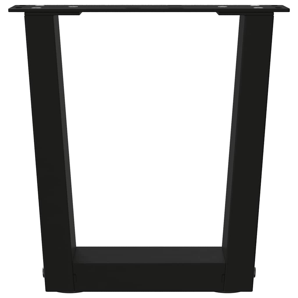 Coffee Table Legs V-Shape 2 pcs Black 30x(30-31.3) cm Steel