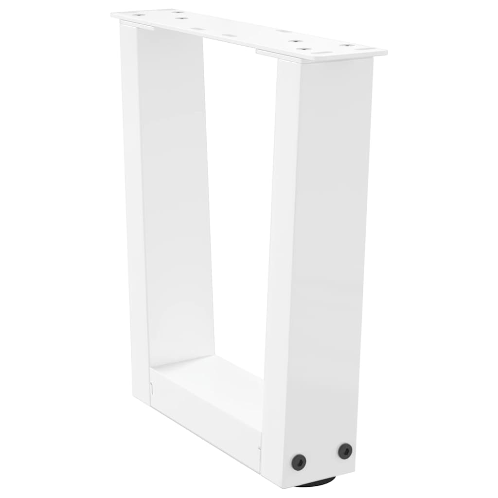 Coffee Table Legs V-Shape 2 pcs White 30x(30-31.3) cm Steel
