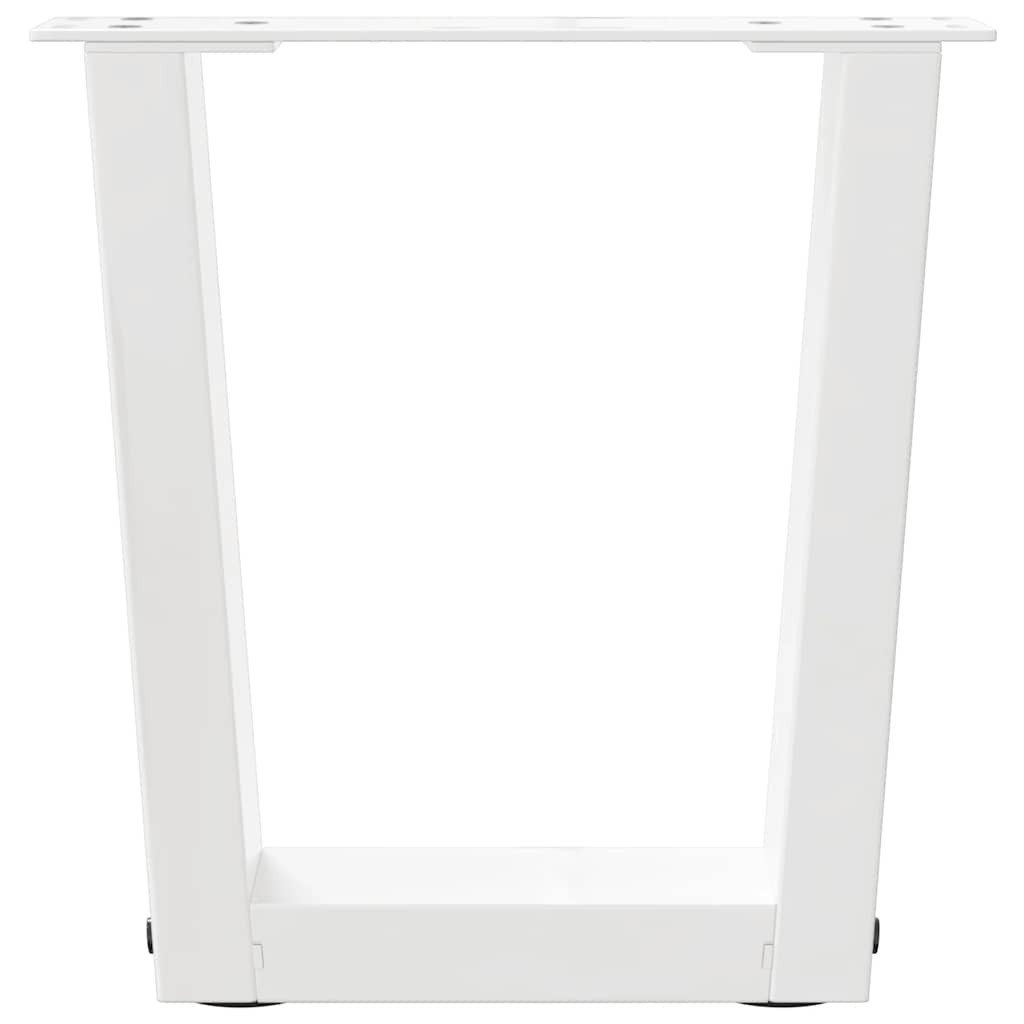 Coffee Table Legs V-Shape 2 pcs White 30x(30-31.3) cm Steel