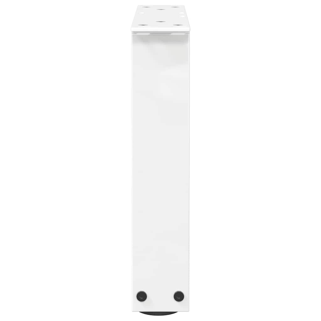 Coffee Table Legs V-Shape 2 pcs White 30x(30-31.3) cm Steel