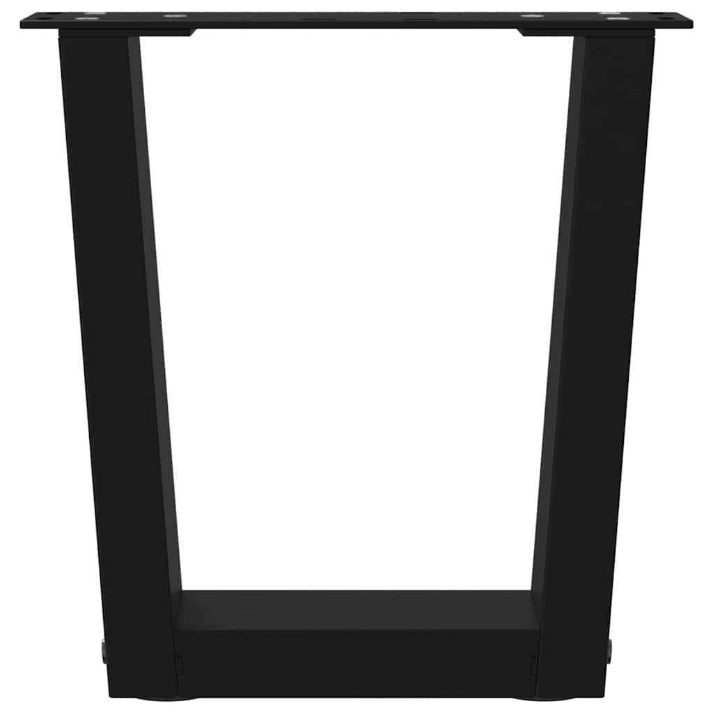 Coffee Table Legs V-Shape 2 pcs Black 40x(30-31.3) cm Steel