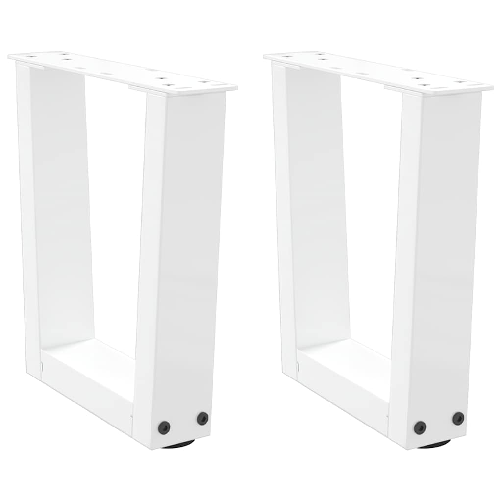 Coffee Table Legs V-Shape 2 pcs White 40x(30-31.3) cm Steel