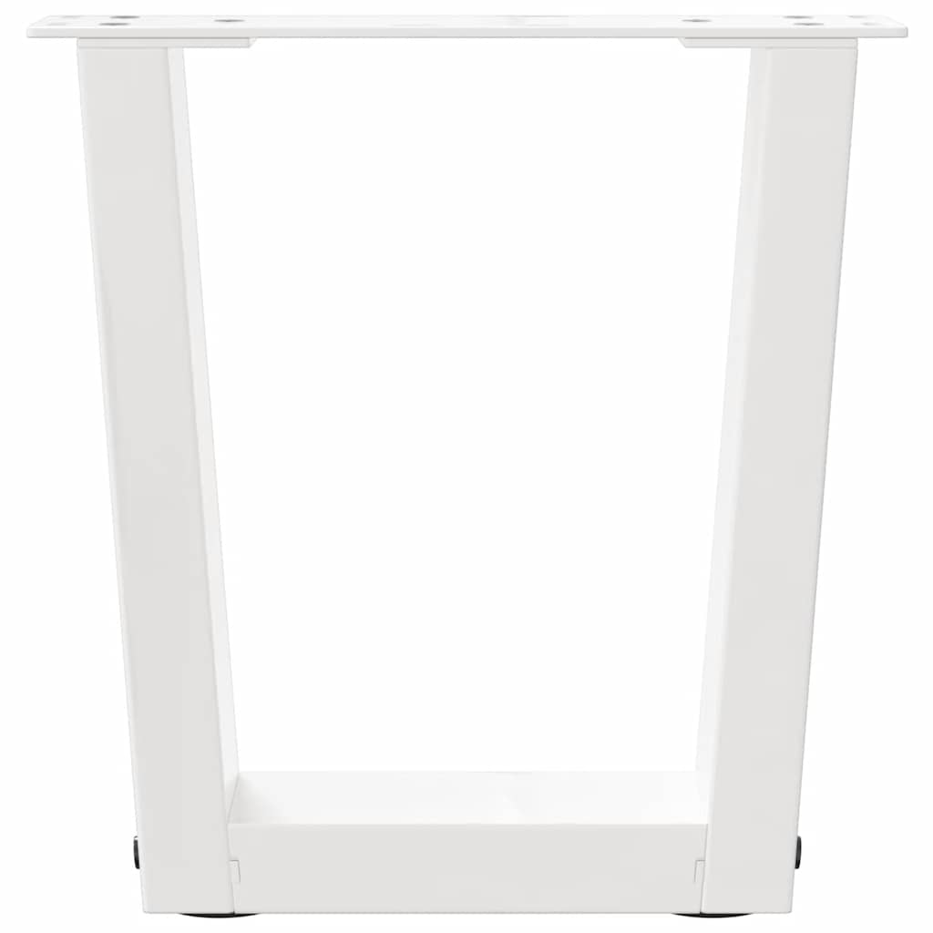Coffee Table Legs V-Shape 2 pcs White 40x(30-31.3) cm Steel